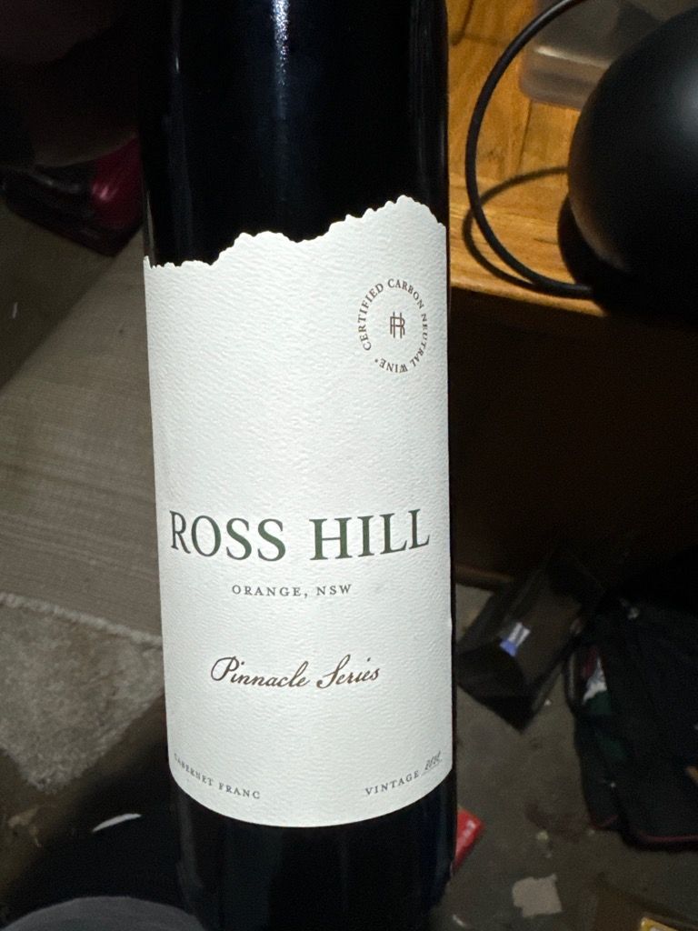 2023 Ross Hill Cabernet Franc Pinnacle Series, Australia, New South ...