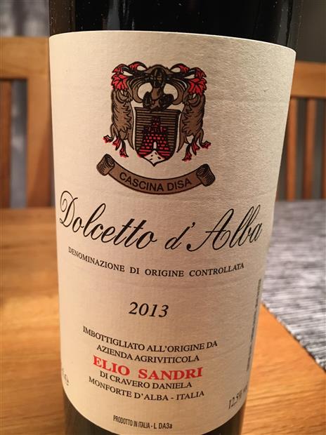 2013 Elio Sandri Dolcetto d'Alba, Italy, Piedmont, Alba, Dolcetto d ...