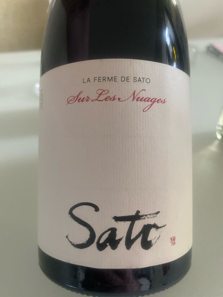 2021 Sato Pinot Noir La Ferme de Sato Sur Les Nuages - CellarTracker