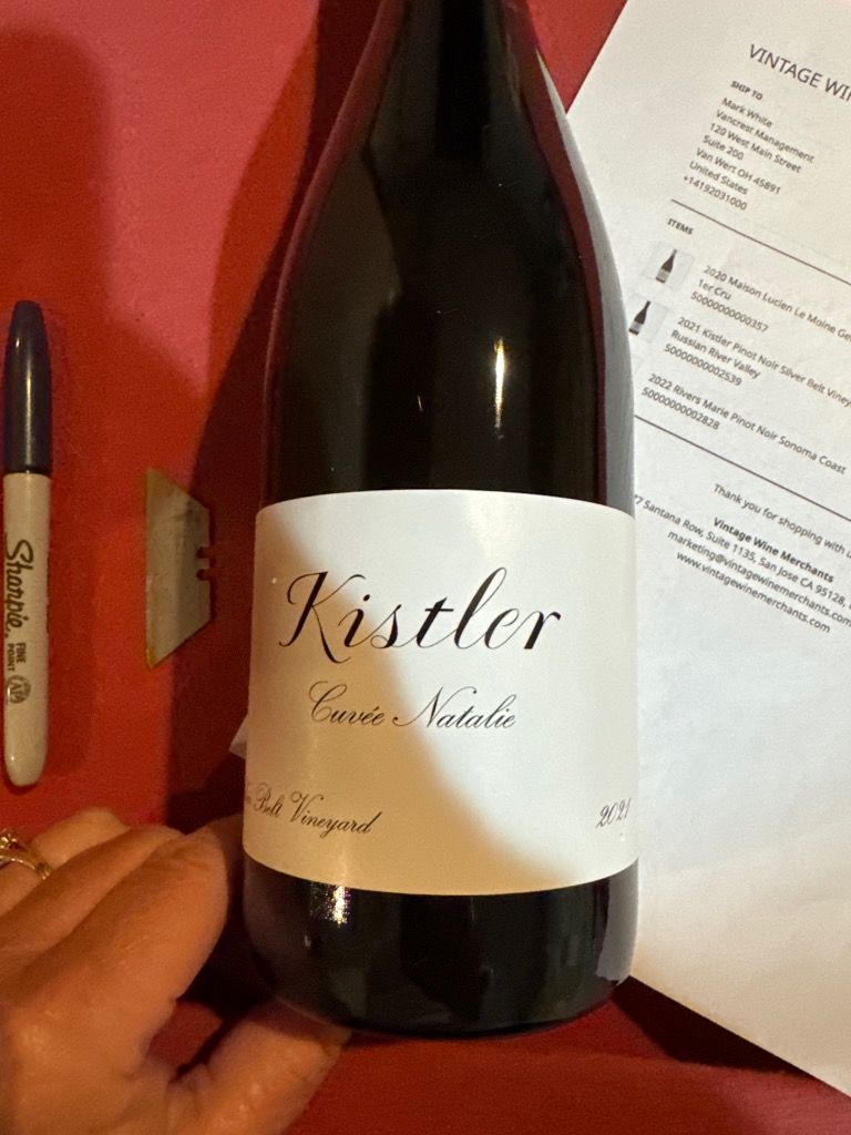 2022 Kistler Pinot Noir Cuvée Natalie Silver Belt - CellarTracker