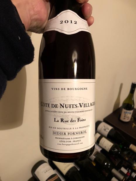 2010 Domaine Didier Fornerol Côte de Nuits Villages La Rue des