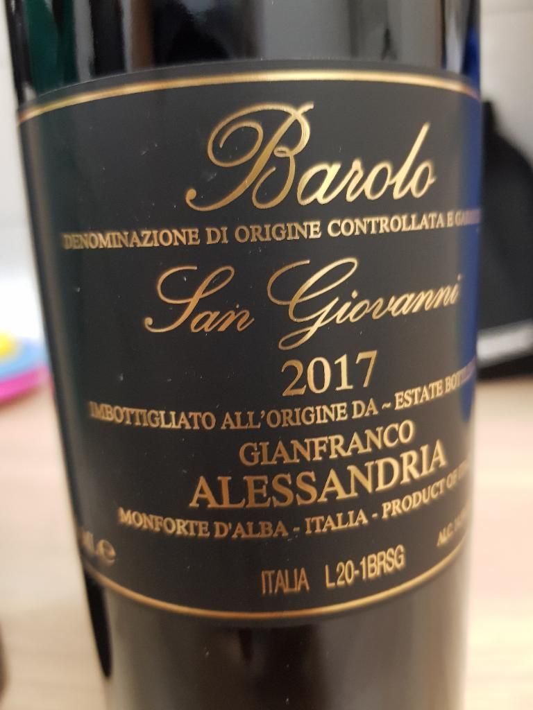 2017 Gianfranco Alessandria Barolo San Giovanni - CellarTracker