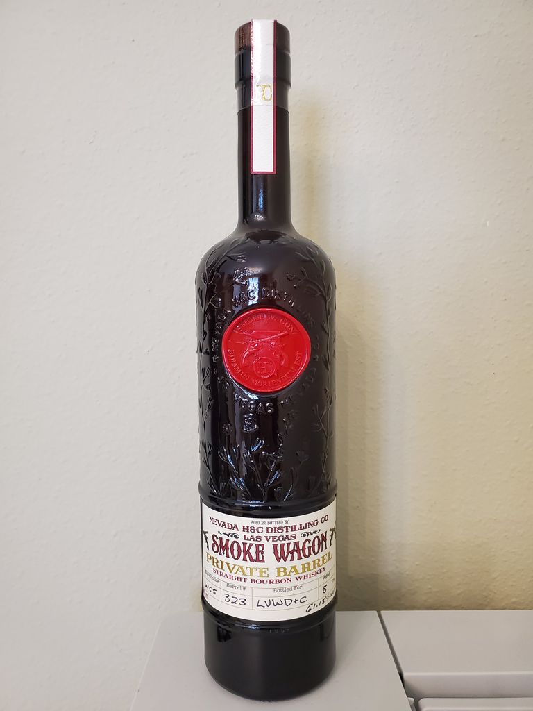 NV Smoke Wagon 8 Year Old Cask Strength Indiana Straight Bourbon Barrel