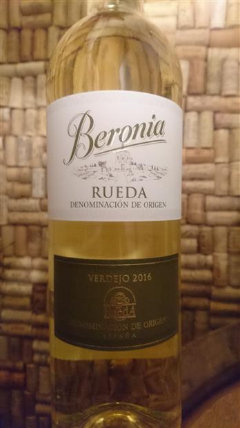 2016 Bodegas Beronia Verdejo Rueda, Spain, Castilla Y León, Rueda ...