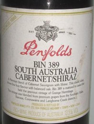 1988 Penfolds Bin 389 - CellarTracker