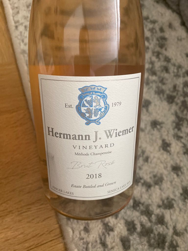 2018 Hermann J. Wiemer Pinot Noir Brut Rosé, USA, New York, Finger ...