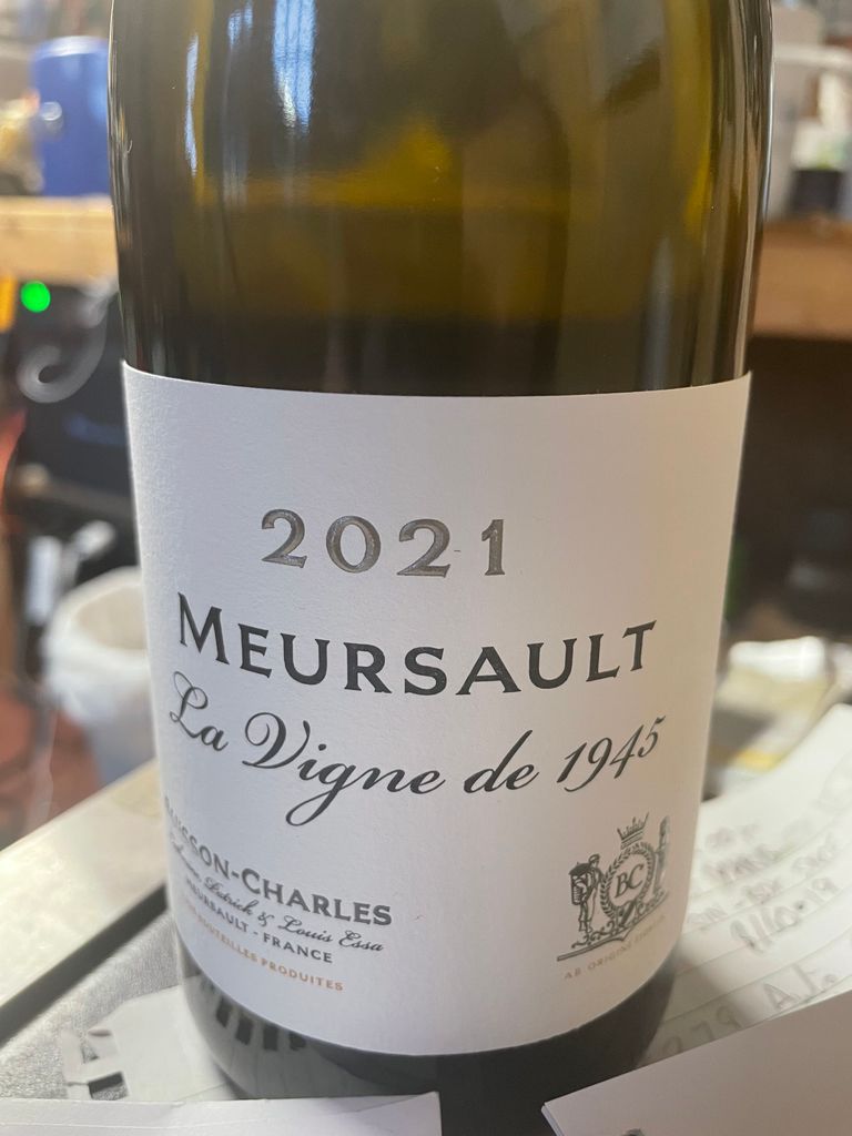 Buisson-Charles “Meursault 1945” 2021 2021 Buisson-Charles Meursault La Vigne de 1945 - CellarTracker