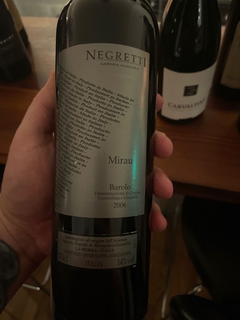 2021 Negretti Barolo Mirau - CellarTracker