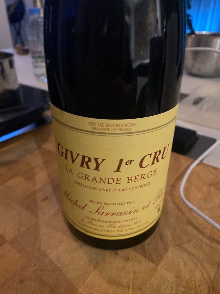 2012 Michel Sarrazin Et Fils Givry 1er Cru La Grande Berge, France ...