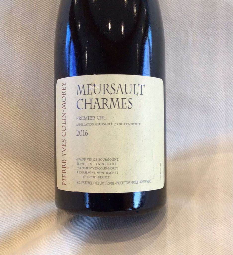2016 Pierre-Yves Colin-Morey Meursault 1er Cru Les Perrières