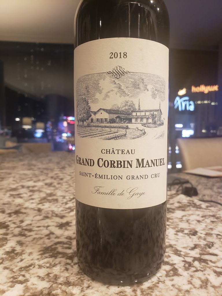 2018 Château Grand Corbin - Manuel CellarTracker