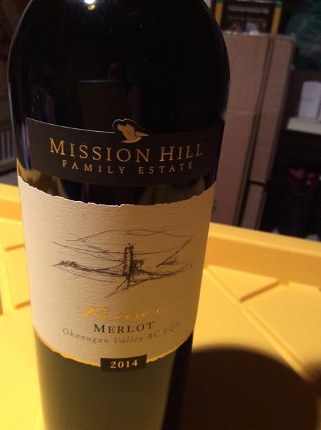 2014 Mission Hill Merlot Reserve, Canada, British Columbia, Okanagan ...