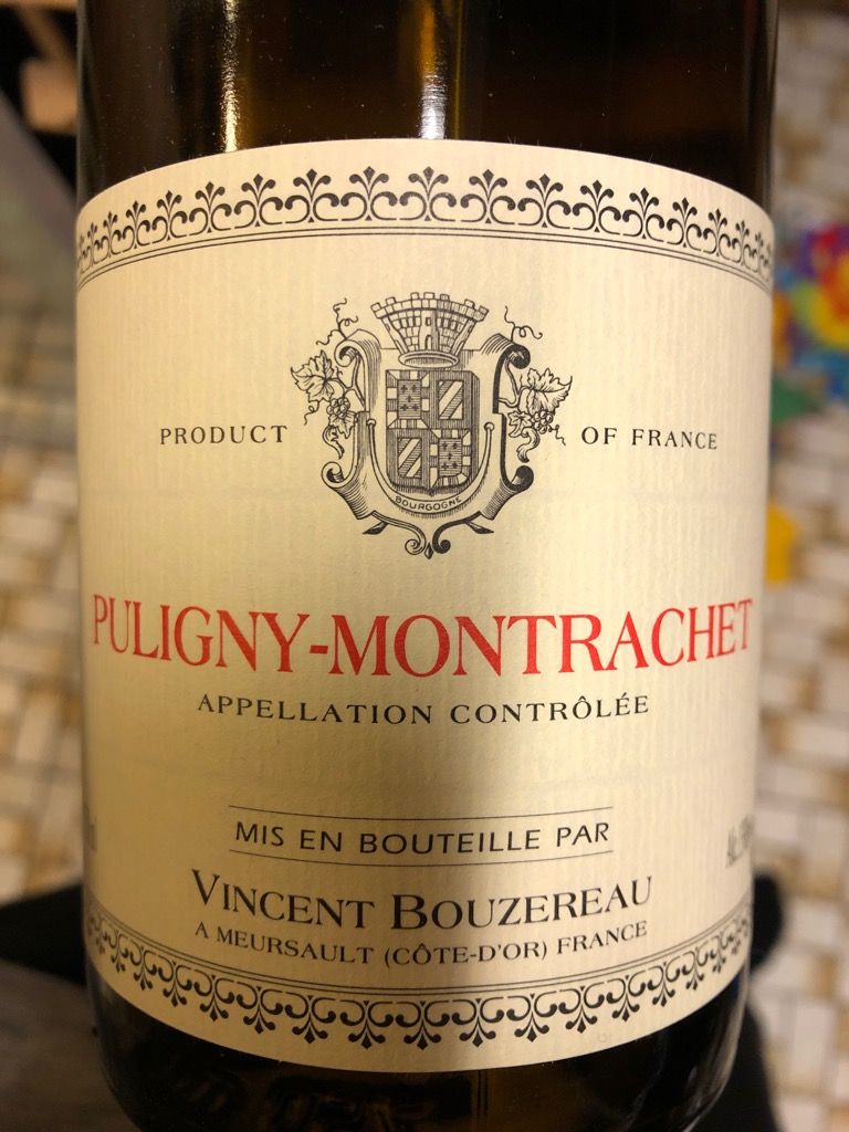 2018 Vincent Bouzereau Puligny-montrachet, France, Burgundy, Côte De 