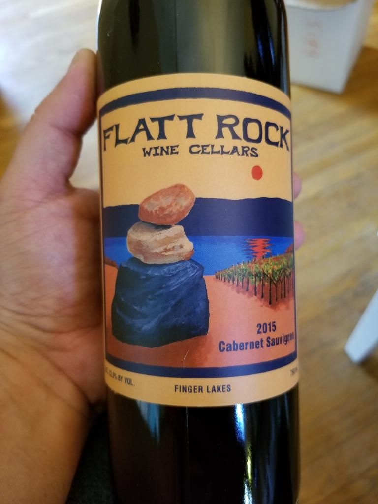 2019 flatt rock wine cellars cabernet sauvignon usa new york finger