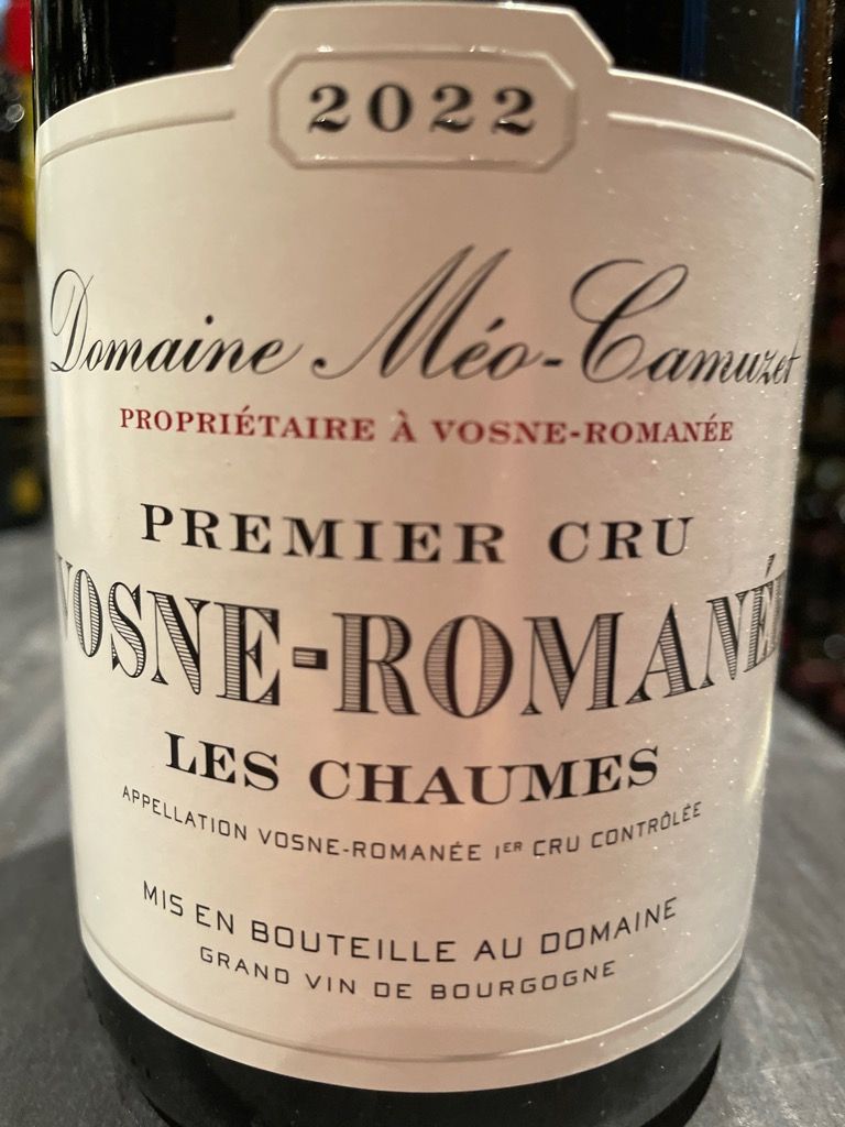 Domaine Méo-Camuzet Vosne-Romanée 6リットル Vosne-Romanée 1er Cru Les Chaumes 2020 - Domaine Méo-Camuzet