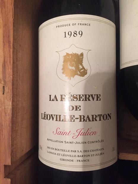 1988 Château Léoville Barton La Réserve de Léoville Barton