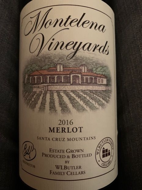 2016 W. L. Butler Family Cellar Merlot Montelena Vineyards, USA ...
