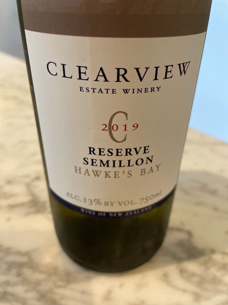 2020 Clearview Estate Sémillon Reserve, New Zealand, North Island ...