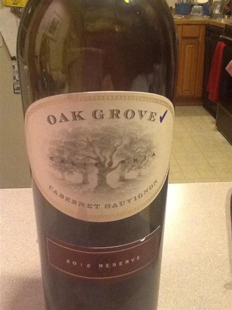 2012 Oak Grove Cabernet Sauvignon Reserve Oak Grove, USA, California ...