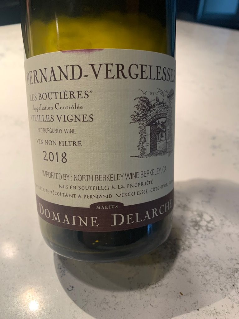 有名な高級ブランド Domaine 2018 Marius Les Pernand-Vergelesses Delarche ワイン