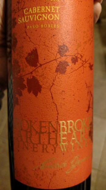 2012 Broken Earth Winery Cabernet Sauvignon, USA, California, Central  Coast, Paso Robles - CellarTracker