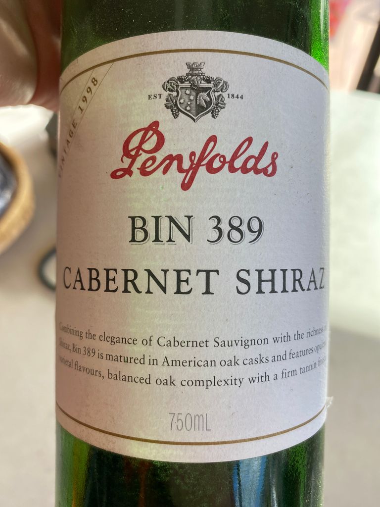 1998 Penfolds Bin 389 - CellarTracker