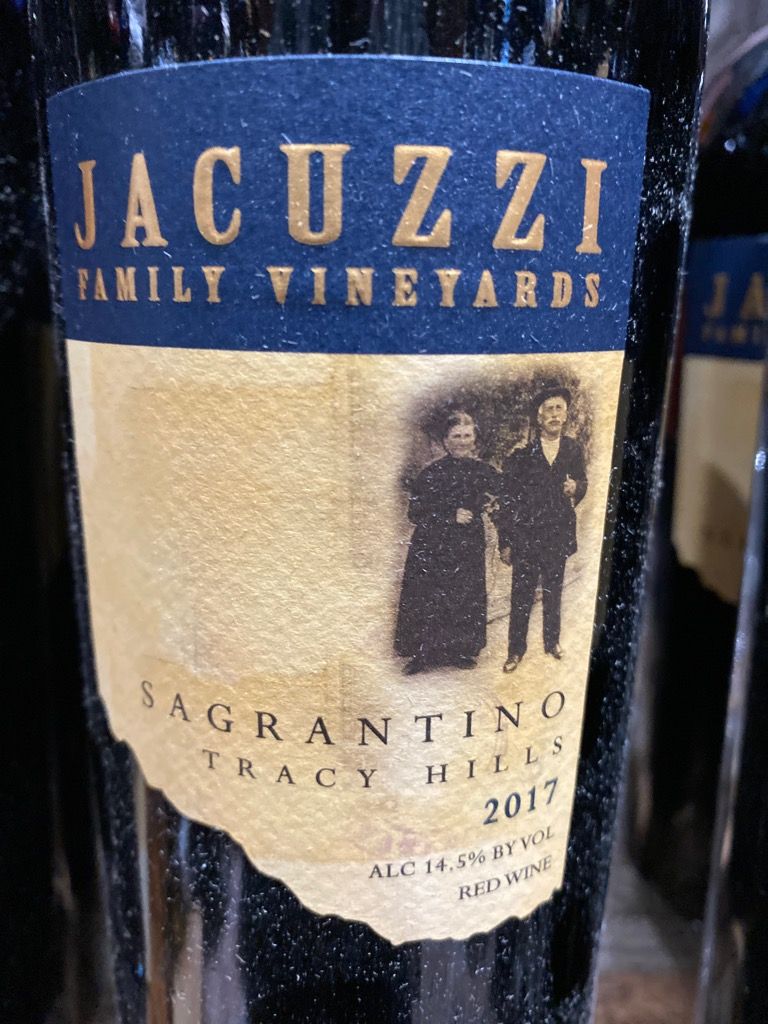 2017 Jacuzzi Family Vineyards Sagrantino Tracy Hills, USA, California