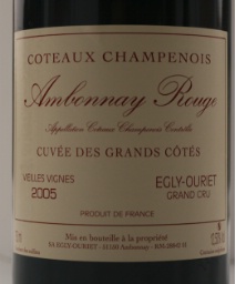 2012 Egly-Ouriet Coteaux Champenois Cuvée des Grands Côtés