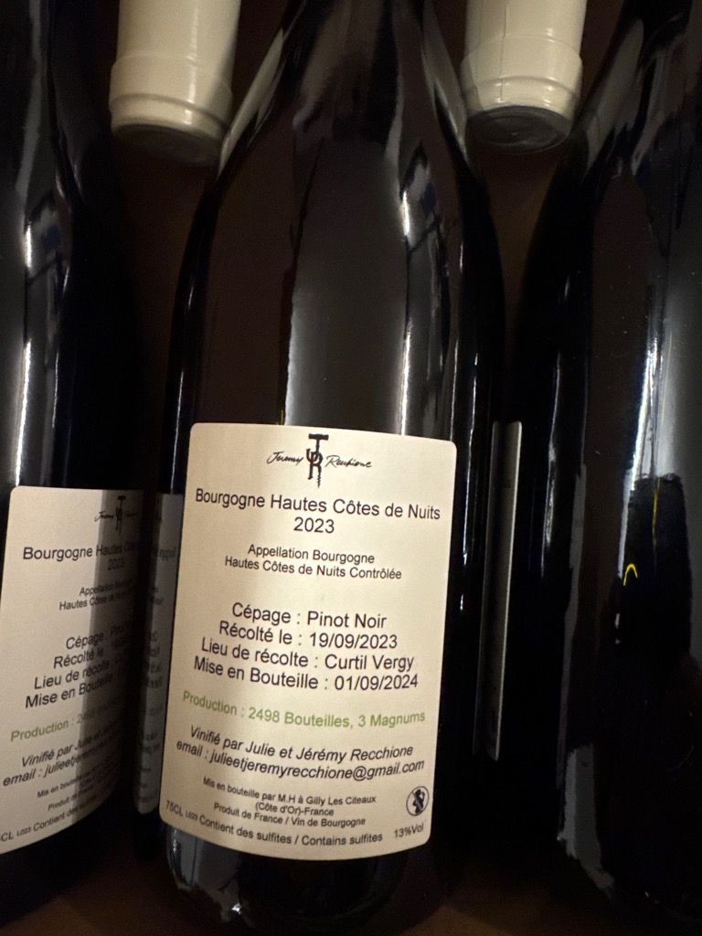 2019 Jérémy Recchione Bourgogne Hautes-Côtes de Nuits - CellarTracker