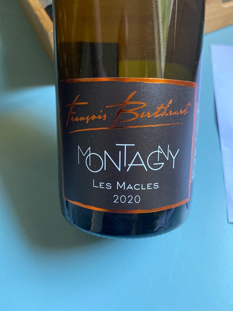 2020 François Berthenet Montagny Les Macles, France, Burgundy, Côte ...