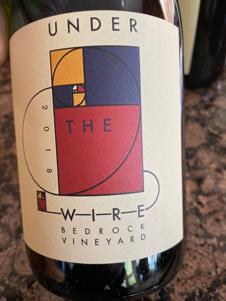 2016 Under The Wire Zinfandel Sparkling Bedrock, USA, California