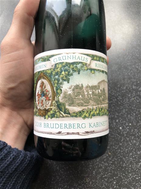 2018 Von Schubert Maximin Grünhäuser Bruderberg Riesling Kabinett 