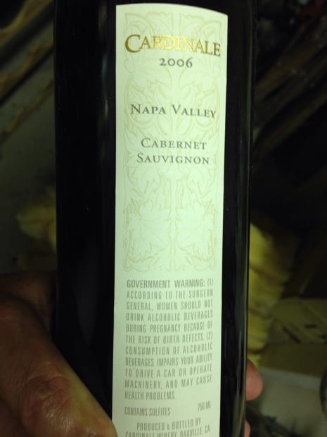 カーディナル　2007年 750ml ナパ ヴァレー 2007 Cardinale - CellarTracker