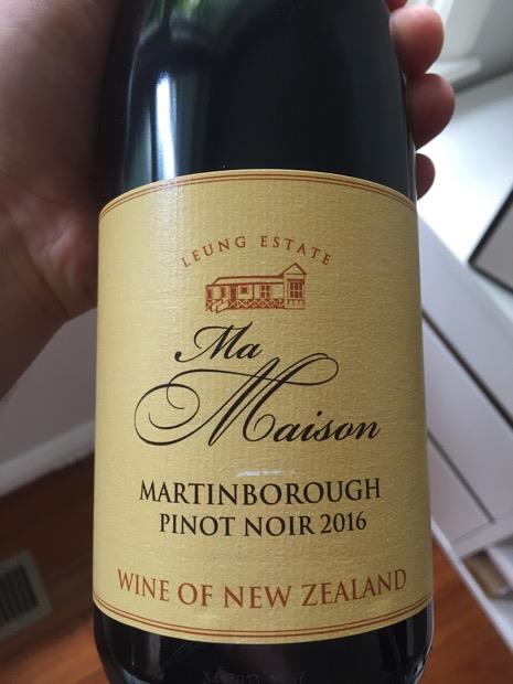 2019 Leung Estate Pinot Noir Reserve Ma Maison - CellarTracker