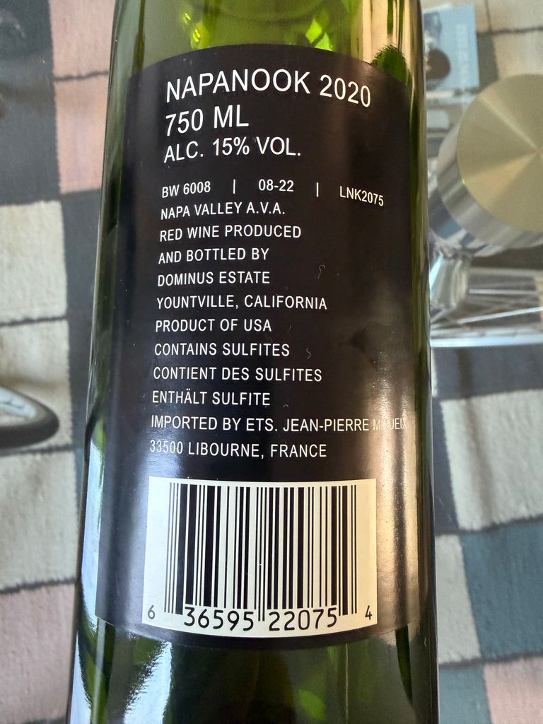 2018 Dominus Napanook Red - CellarTracker
