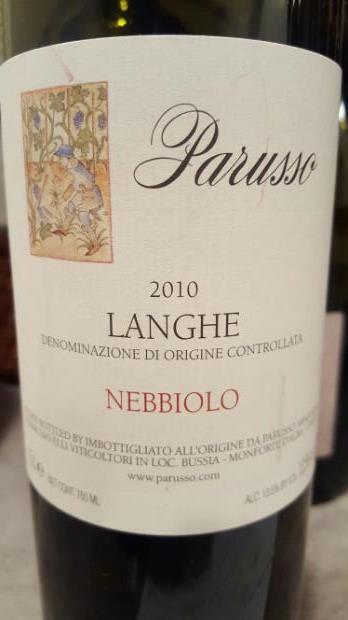 2010 Parusso Langhe Nebbiolo, Italy, Piedmont, Langhe, Langhe DOC ...