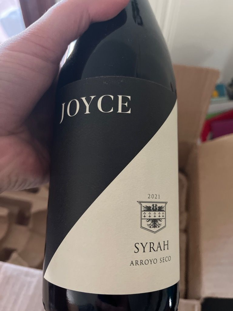 2022 Joyce Vineyards Syrah, USA, California, Central Coast, Arroyo Seco