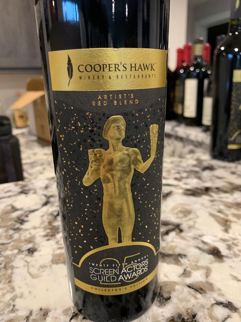 2019 Cooper's Hawk SAG Awards Artist's Red Blend, USA, American