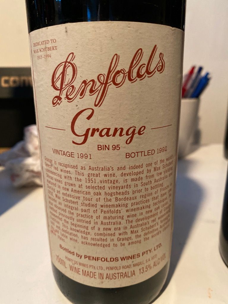 1979 Penfolds Grange - CellarTracker