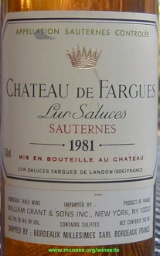 1981 Château de Fargues - CellarTracker