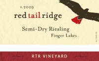 Red Tail Ridge Riesling 2009 Red Tail Ridge Winery Semi-Dry Riesling, USA, New York, Finger ...