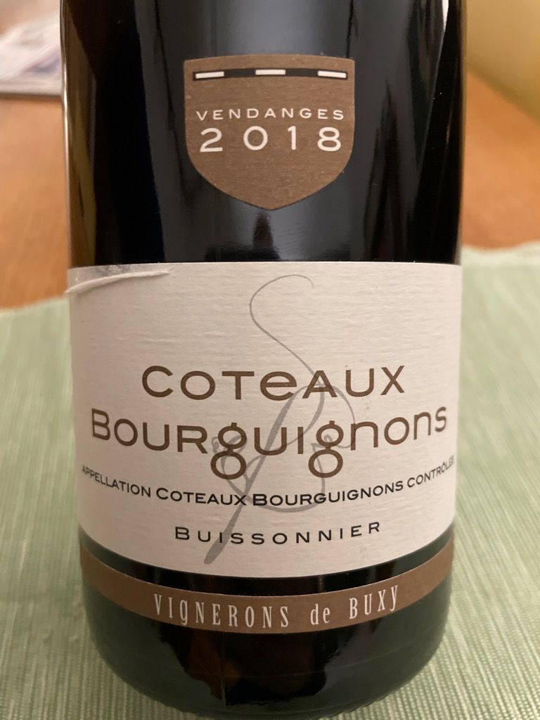 2018 Vignerons de Buxy Coteaux Bourguignons Buissonnier
