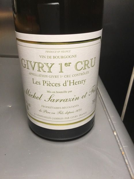 2018 Michel Sarrazin Et Fils Givry 1er Cru Les Bois Gauthiers, France ...