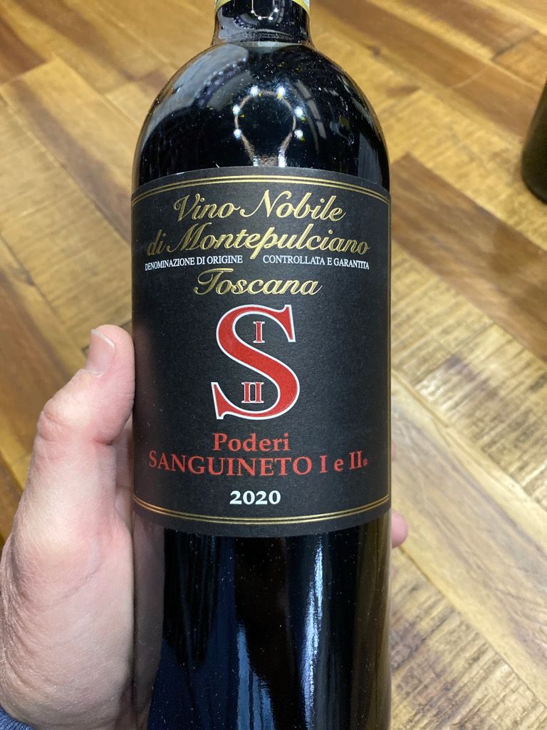 2020 Poderi Sanguineto I e II Vino Nobile di Montepulciano