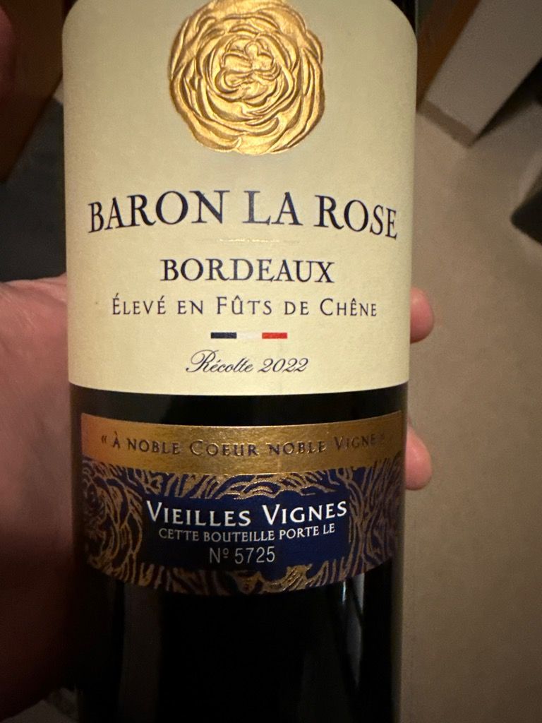 2012 Baron La Rose Vieilles Vignes - CellarTracker