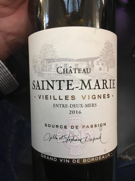 16 Chateau Sainte Marie Blanc Vieilles Vignes France Bordeaux Entre Deux Mers Cellartracker