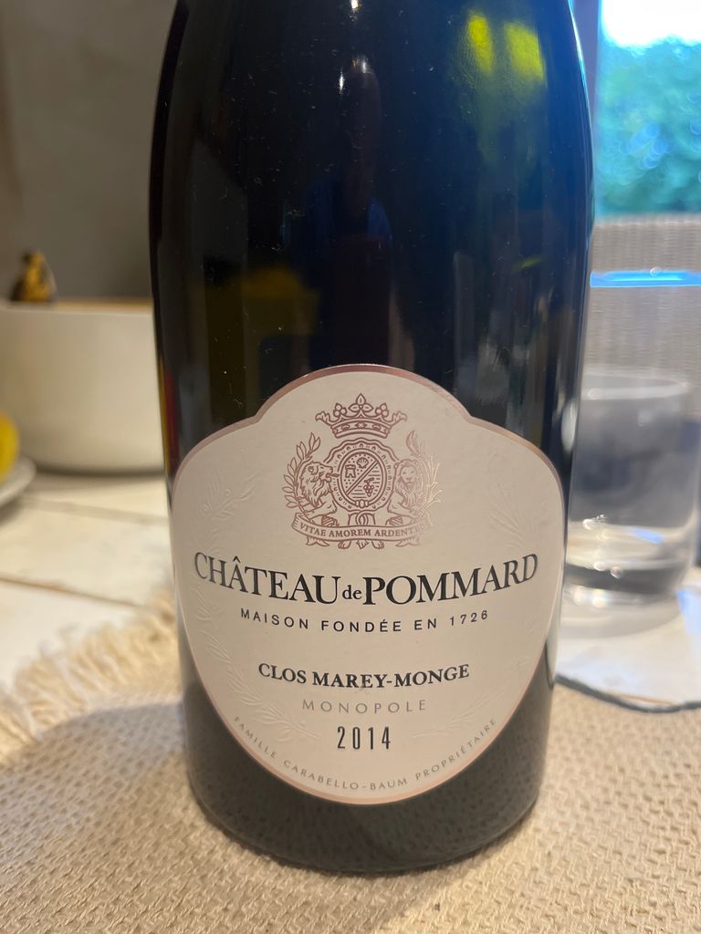 2014 Château de Pommard Pommard Clos Marey Monge - CellarTracker 2014 Château de Pommard Pommard Clos Marey Monge - CellarTracker