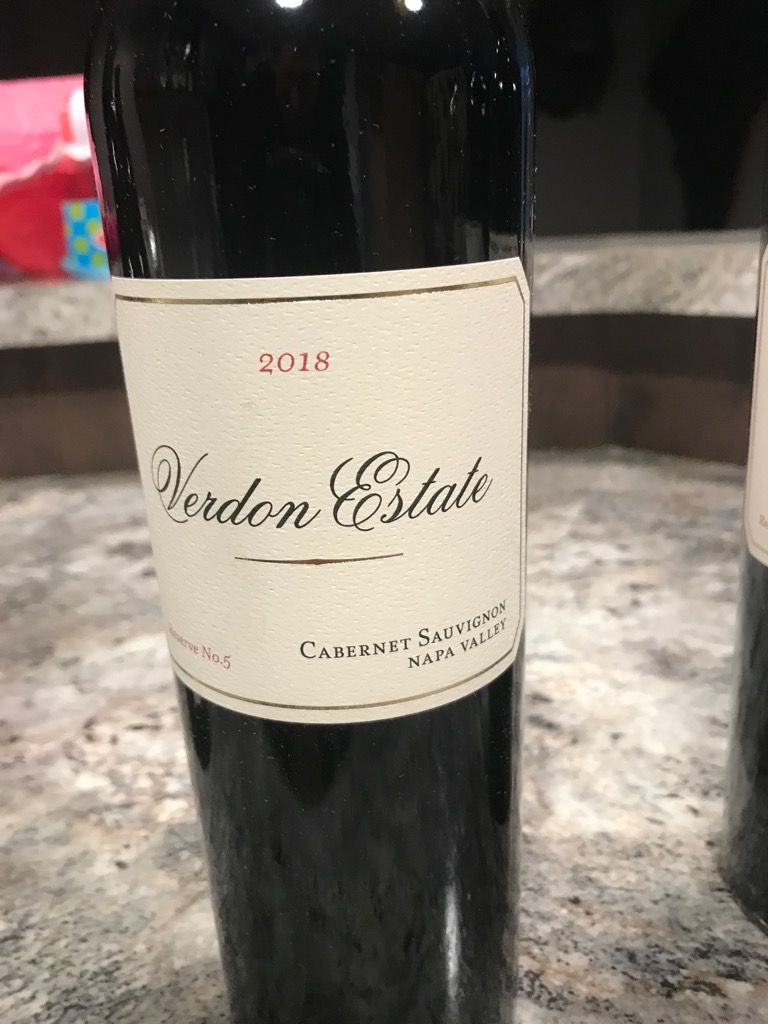 2019 Verdon Estate Sauvignon Reserve No. 3, USA, California