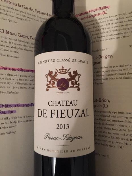 2015 Château de Fieuzal - CellarTracker
