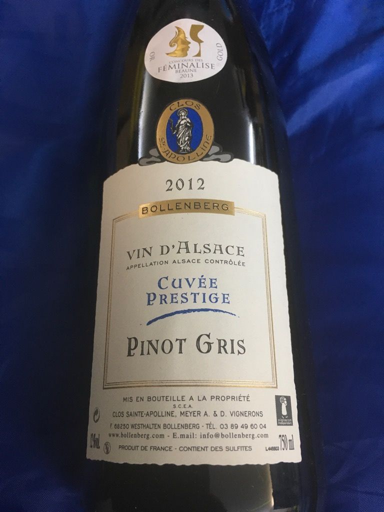 2012 Clos SainteApolline Pinot Noir Bollenberg Cuvée Prestige Barrique